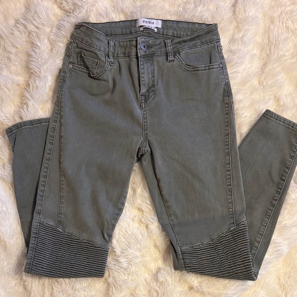 Pistola Women's Olive Skinny Jeans